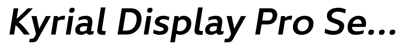 Kyrial Display Pro Semi Bold Italic